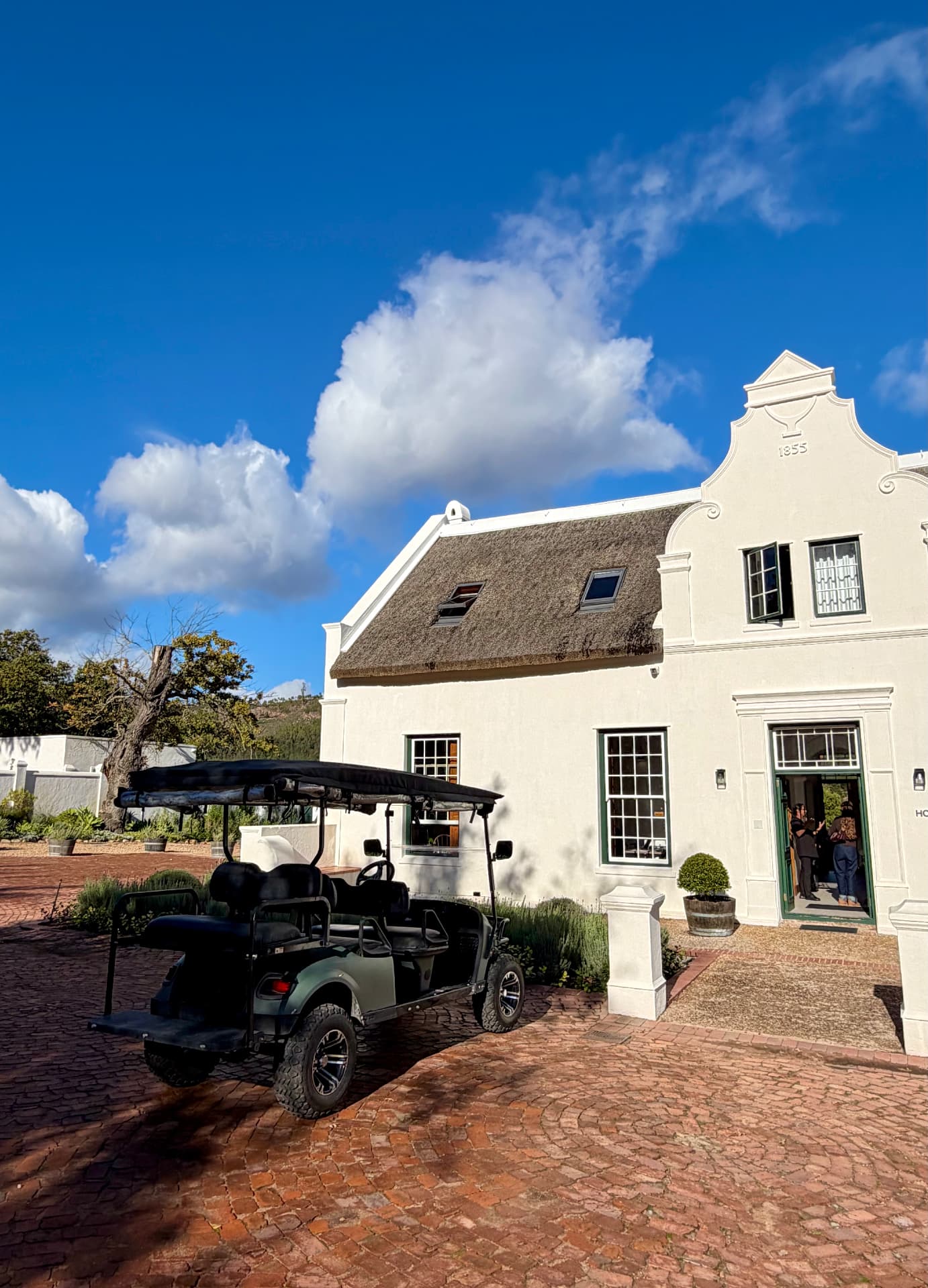 Historic Cape Dutch homestead at Rickety Bridge, Franschhoek